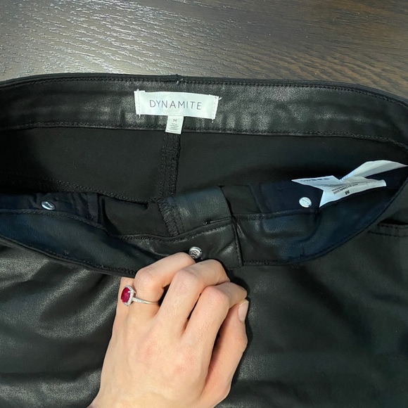 Leather/denim skirt- Dynamite - Picture 2 of 3